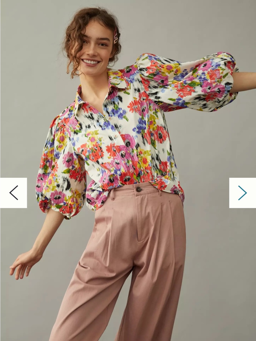 NWT Maeve Rachael Floral Buttondown